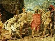 Jean Auguste Dominique Ingres akilles mottager i sitt talt agamenons sandebud painting